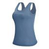 Solid Color Outerwear Thread U Collar Wide Shoulder Strap Vest Top - Image 4