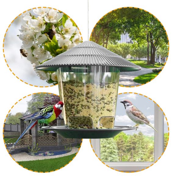 Outdoor Garden Hanging Metal Bird Feeder - Image 5