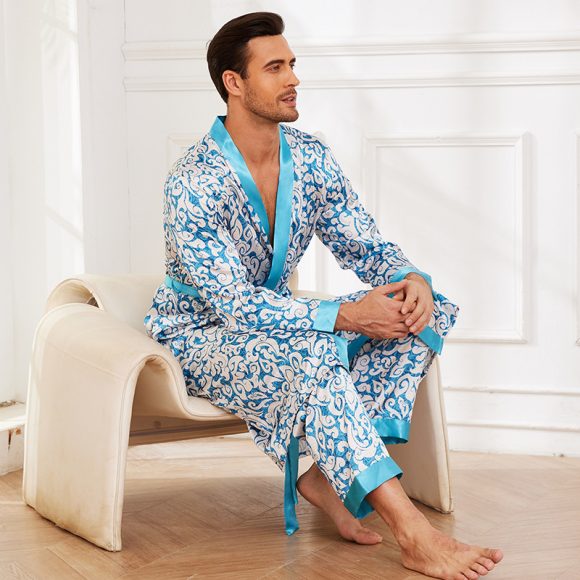 Men's Fall Thin Long Sleeve Pajamas - Image 5