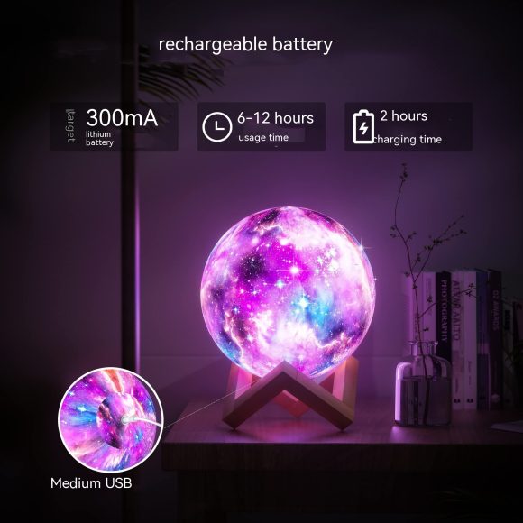 3D Printing Moon Light Galaxy  Light - Image 3