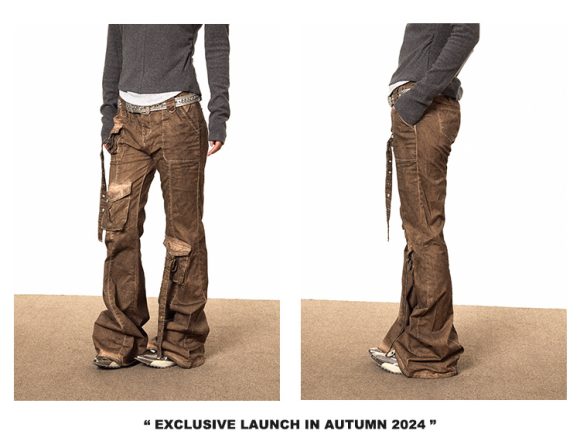 Waste Soil American Workwear Bootcut Trousers - Image 2