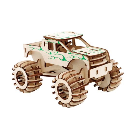 Stall Supply Wooden DIY Assembled Car Simulation Model Children's Educational 3D Three-dimensional Puzzle Blocks Toys - Image 8
