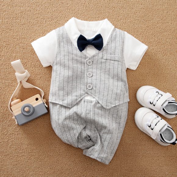 Baby Boy Gentleman Jumpsuit Baby Autumn Clothing - Image 9