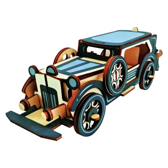 Stall Supply Wooden DIY Assembled Car Simulation Model Children's Educational 3D Three-dimensional Puzzle Blocks Toys - Image 4