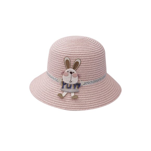 Cute Rabbit Decoration Bag Two-Piece Straw Hat - Image 5