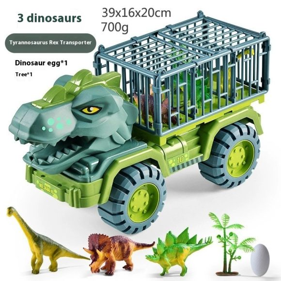 Large Engineering Vehicle Dinosaur Children's Toy Car Set - Image 5