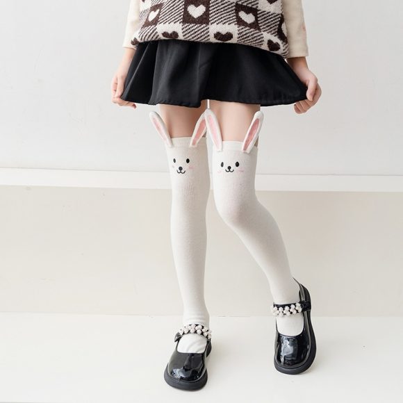 Cute Girl Cartoon Unique Panda Puppy Bunny Princess Style Long Socks - Image 5