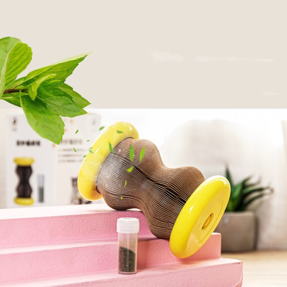 Pet Toy Magic Organ Corrugated Paper Wheel Cat Scratching Board Powder - Image 3