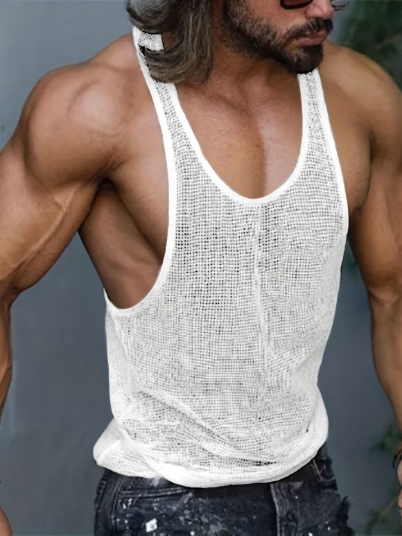 Solid Color Bottoming Shirt Outer Wear Casual Knitted I-shaped Vest - Image 9