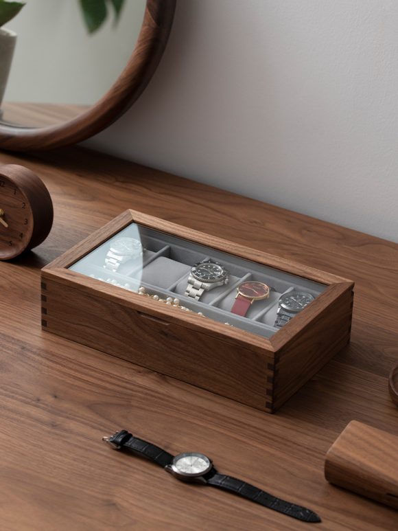 Solid Wood Watch Storage Box Display Stand - Image 2
