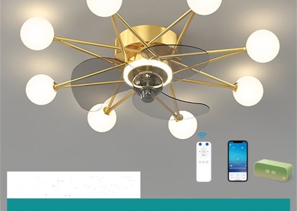 Nordic Ceiling Fan Lights Living Room Dining Room Full Of Stars - Image 9