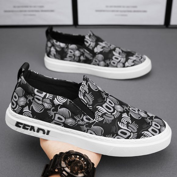 Spring And Autumn New Casual Canvas Lace-up Round Toe Shoes - Image 5