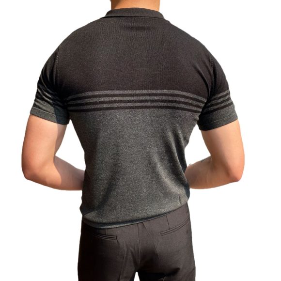 Casual Striped Thin Short-sleeved Polo Shirt - Image 2