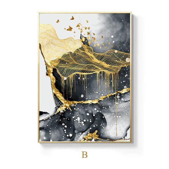 Golden Black And White Wall Art Posters And - Image 5