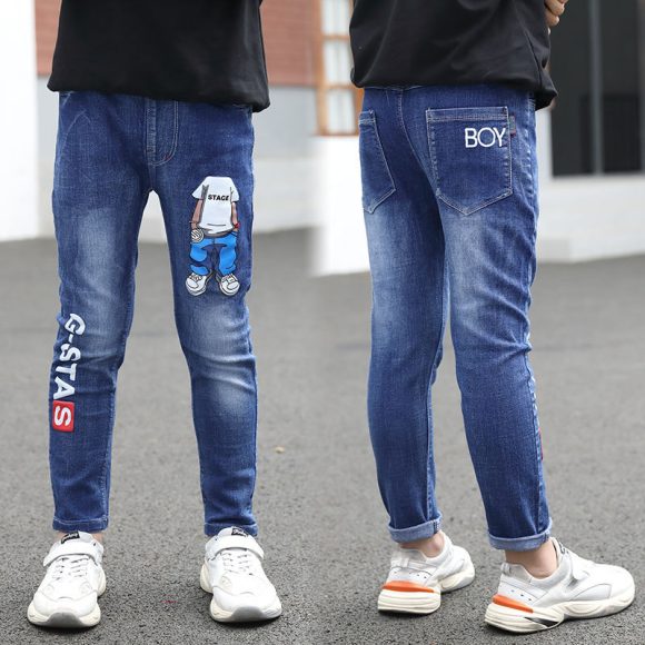 Boys Jeans Autumn And Winter New One-piece Velvet - Image 5