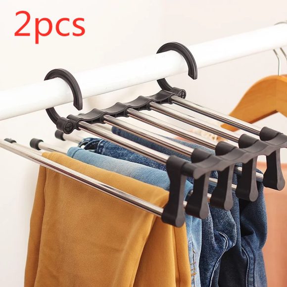 Telescopic Folding Multifunctional Pants Rack Pants Hanger Household - Image 5