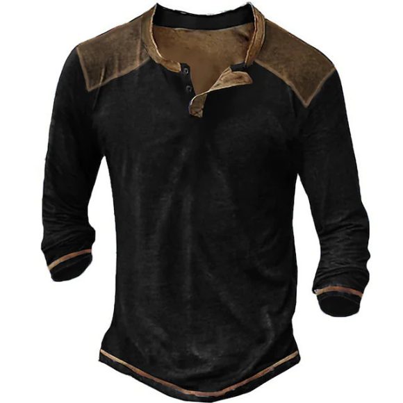 Retro Casual Long Sleeved Men Shirt - Image 2