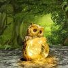 Factory Direct Sales Of Solar LED Resin Amazon Owl Hug Ball Outdoor Villa Garden Landscape Light