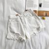 Denim Shorts Women's High Waist Loose Hole Wide Leg - Image 10