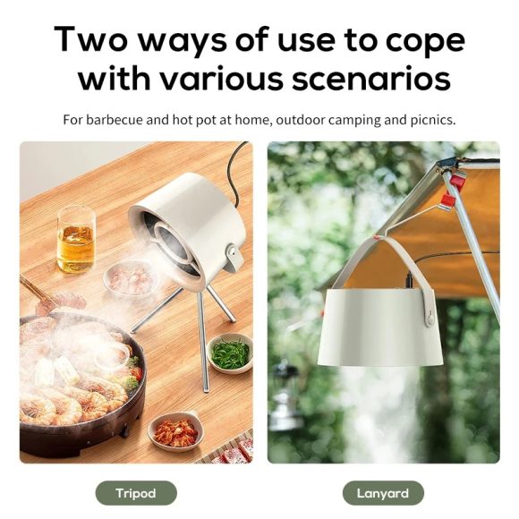 2024 New Portable Desktop Exhaust Fan Small Kitchen Hood Extractor Barbecue USB Charging Desktop Range Hoods Mini Suction Cooker Hood Kitchen Gadgets - Image 6