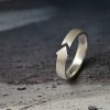 Sterling Silver  Ring Arrow Brushed Couple Ring - Image 3