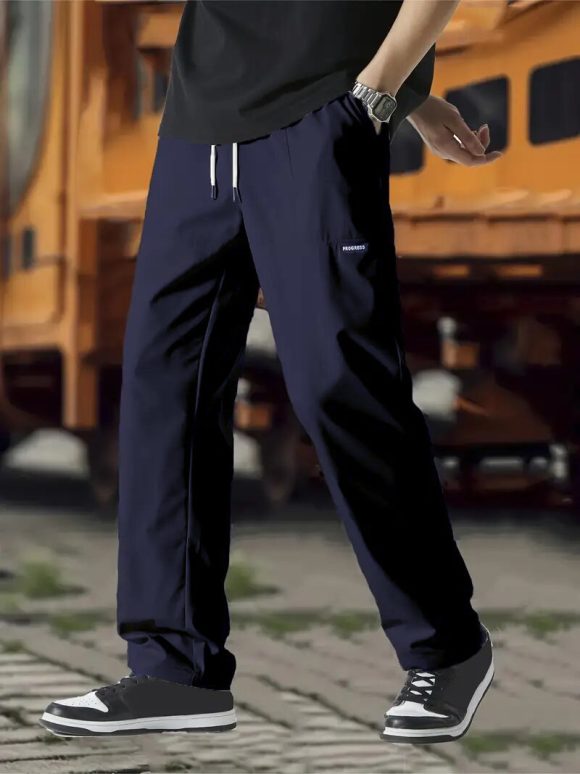 Men's Fashion Personality Solid Color Casual Pants - Image 9