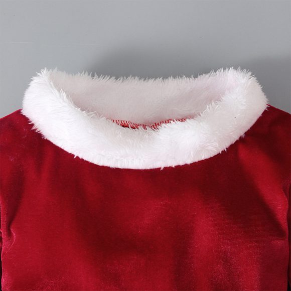 Winter Christmas Long-sleeved Shirt Bell Bottoms Hat Three-piece Children's Clothing - Image 3
