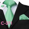 Solid Silk Mens Ties Neck Tie Set For Men Suits Tie Handker - Image 3