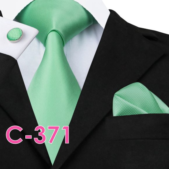 Solid Silk Mens Ties Neck Tie Set For Men Suits Tie Handker - Image 3