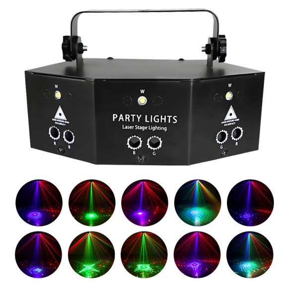 Remote Control 9-Hole Laser Light Scanning Beam Light - Image 2