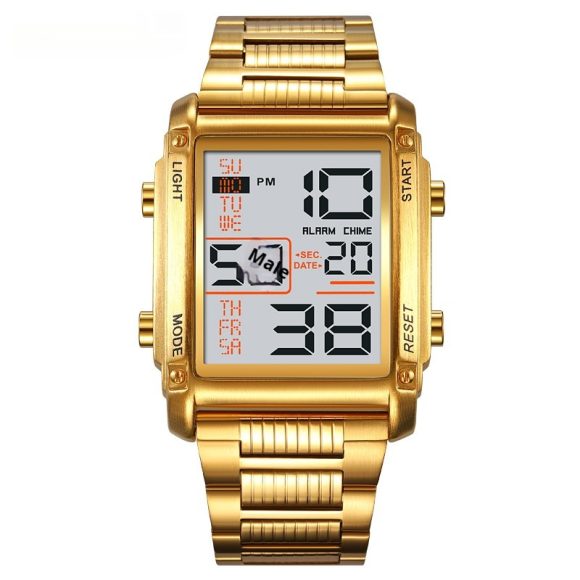 SKMEI Square Dial Fashion Practical Men's Electronic Sports Waterproof Date Display Electronic Watch - Image 3