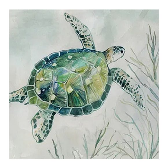 Turtle Canvas Painting Wall Art Poster - Image 7