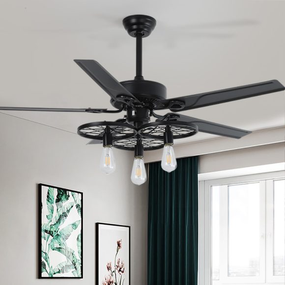 Retro Industrial Fan Lamp Ceiling Fan Lamp - Image 2