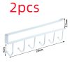 Wrought Iron Cabinet Storage Rack Free Punching Multi-function Row Hook - Image 4