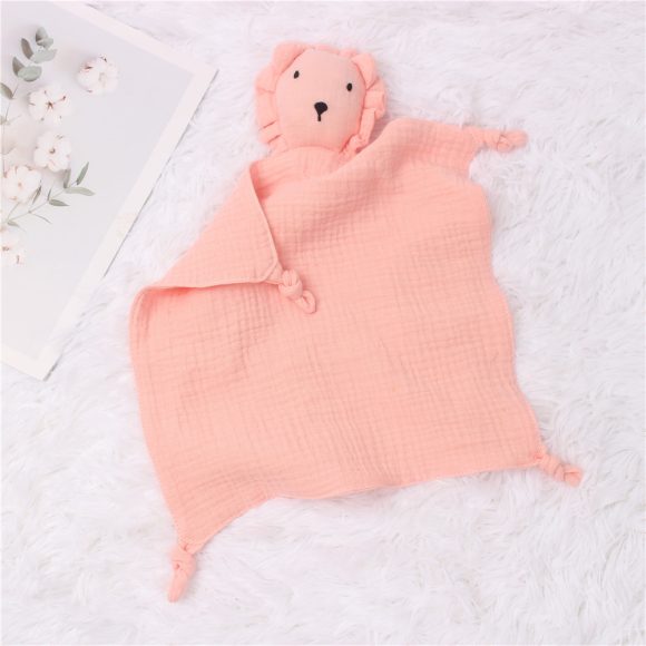 INS Wind Baby Cotton Gauze Comfort Towel Muslin Baby Sleeping Doll Lion Saliva Towel - Image 6