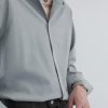 Loose Solid Color Long Sleeve Shirt For Men - Image 6