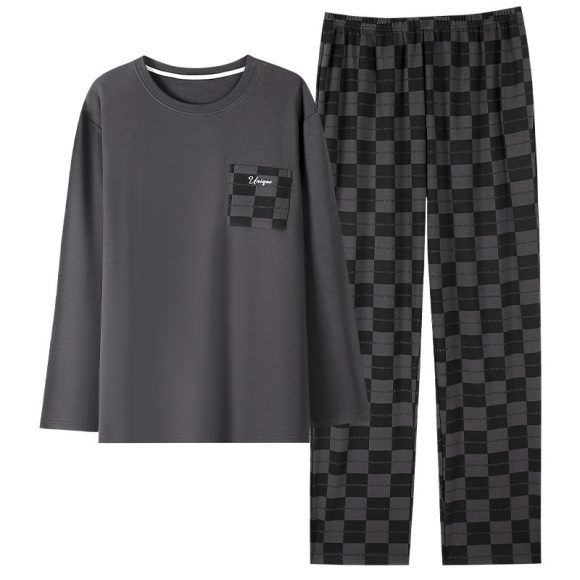 New Cotton Long Sleeve Full Cotton Casual Homewear Suit - Image 6