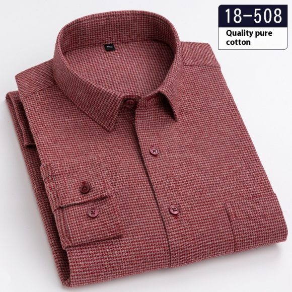 Men's Long Sleeve Solid Color Pocket Light Business Shirt - Image 9