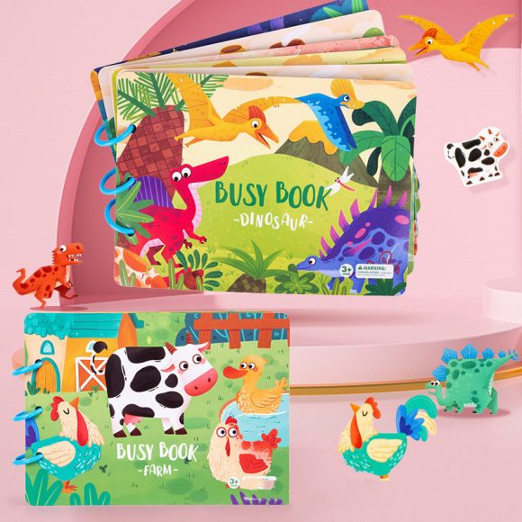 Children's Early Education Educational Velcro Hand Tear Pull Book Baby Quiet Paste Book Toy - Image 5