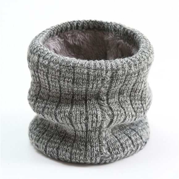 Twist Wide Striped Fleece-lined Knitting Scarf For Men - Image 8