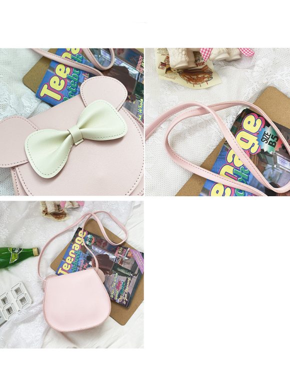 Cute And Adorable Bowknot Soft Girl Student Children's Small Bag Pu Female - Image 4