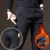 Men's Straight Business Thick Casual Trousers