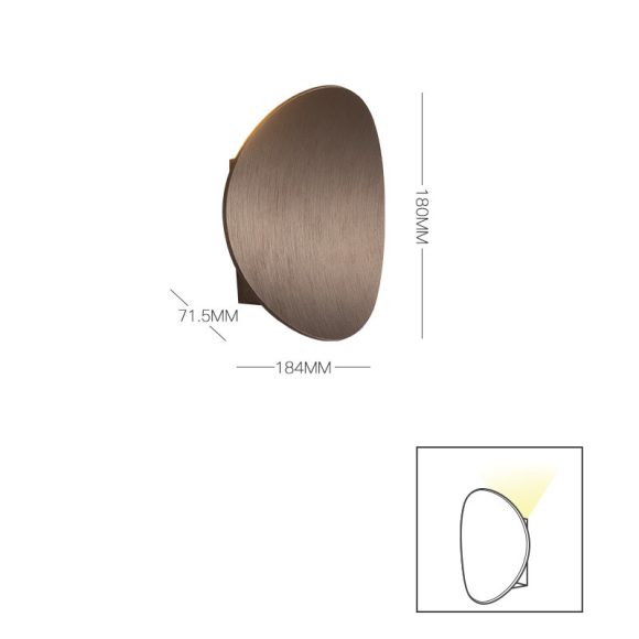 Wall Lamp LED Simple Round White Balcony Background Wall Lamp Bedroom Wall Lamp Decoration - Image 3