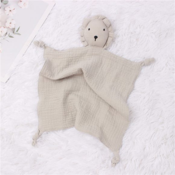INS Wind Baby Cotton Gauze Comfort Towel Muslin Baby Sleeping Doll Lion Saliva Towel - Image 7