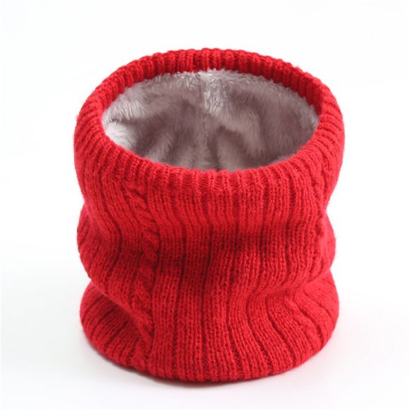 Twist Wide Striped Fleece-lined Knitting Scarf For Men - Image 4