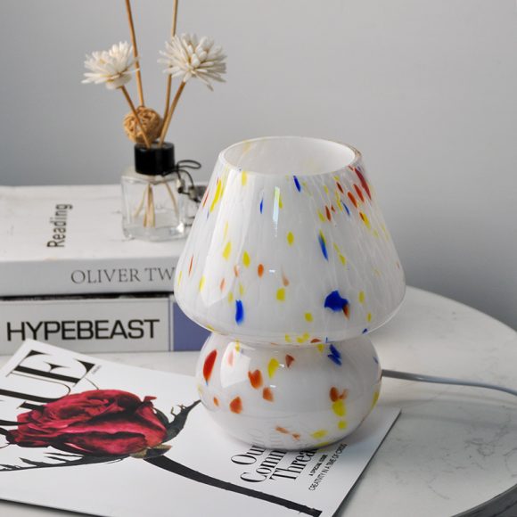 Handmade Glass Mushroom Small Table Lamp - Image 2
