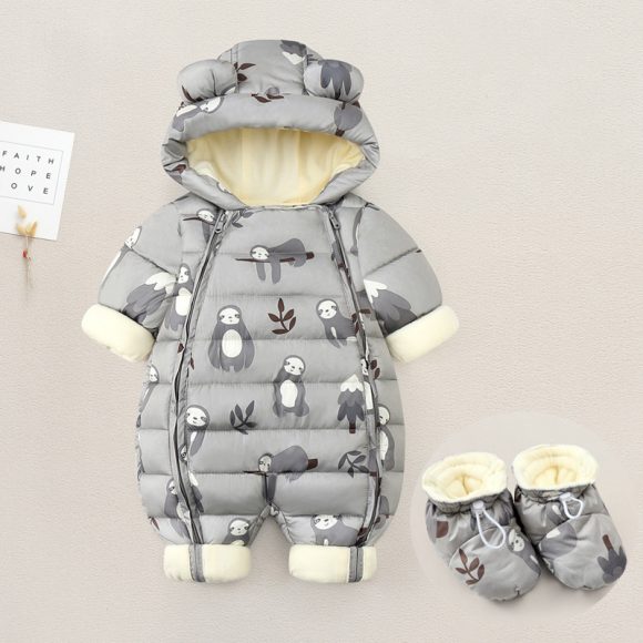 Baby winter white down jacket - Image 5