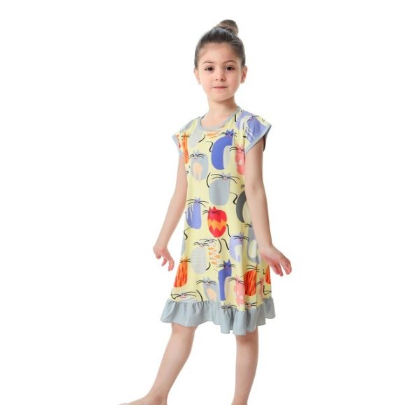 3D Printing Pajamas Children Clothes Children Pajamas Dresses Baby Girls Pajamas Pajamas - Image 4