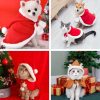 Cat Christmas Outfits, Dog Cat Santa Claus Outfit, Soft And Thick Xmas Cape With Hat, Christmas Cat Dog Costume Pet Cape, Cat Christmas Costumes For Cats, Medium Cat Cape For Cats - Image 7