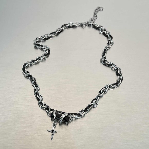 Black Onyx Eight-pointed Stars Bracelet Men's Necklace Suit - Image 3
